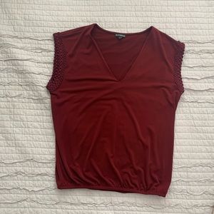 Maroon top
